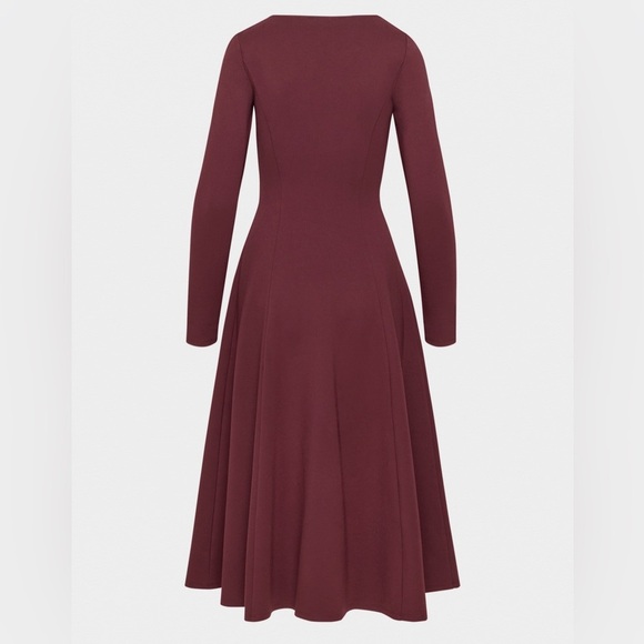 NWT Babaton Leda Ponte Dress in Sumac Burgundy XS - Picture 3 of 11